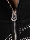 True Religion Cyrstal Script Boxy Zip Hoodie