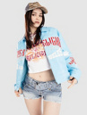 True Religion Branded Pu Varsity Jacket