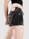 True Religion Crystal All Over Joey Lr Cutoff Flap Shorts