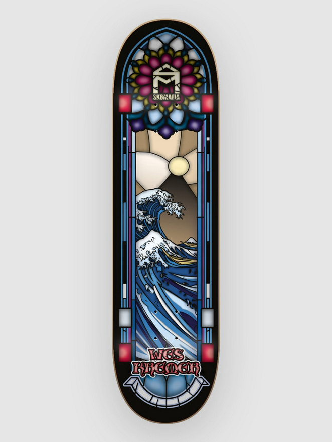 SK8 Mafia Stained Glass Kremer 8.5″x32″ Skateboard Dec