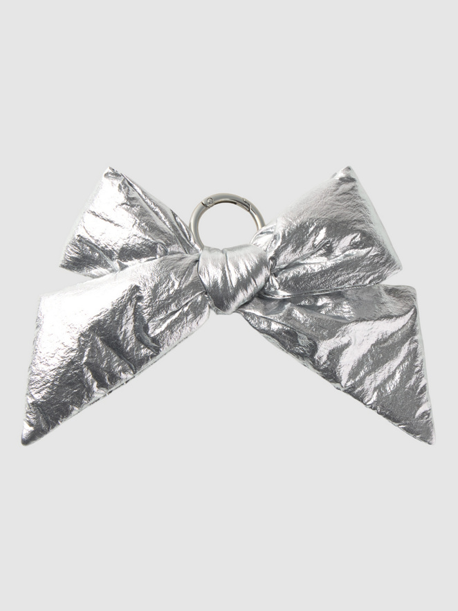 WOUF Silver Bow Charm
