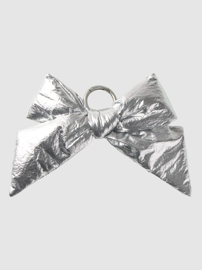WOUF Silver Bow Charm