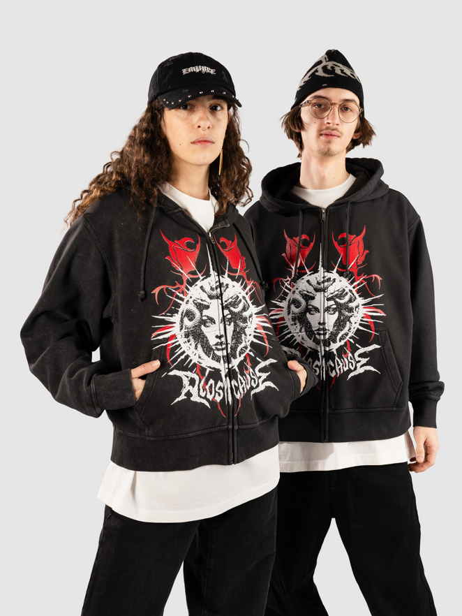 A Lost Cause Medusa Boxy Felpe con Zip e Cappuccio