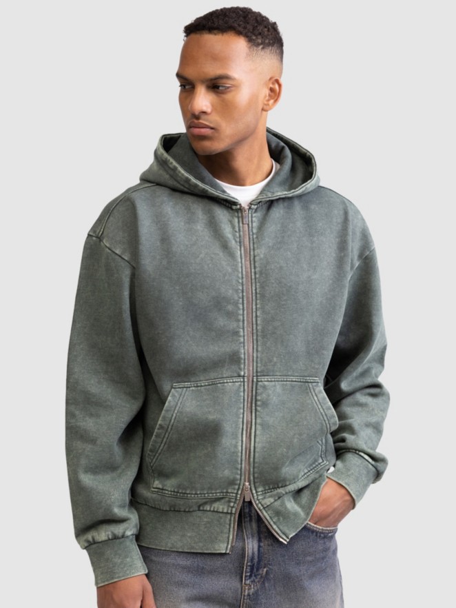 Redefined Rebel RRScott Sweat Oversized Fit Zip Hoodie