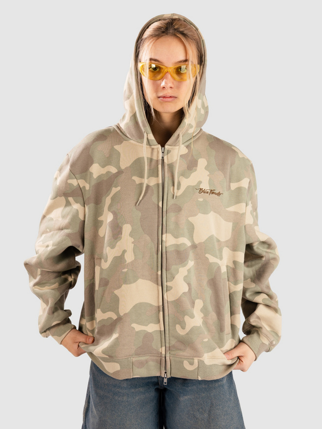 Blue Tomato Washed Camo Zip Hoodie
