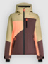 olive blush colour block