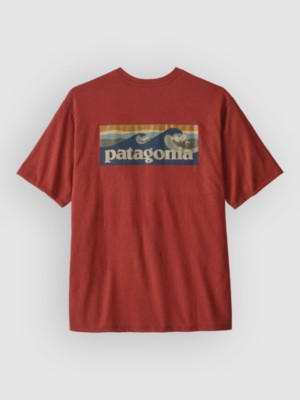 Patagonia Boardshort Logo Pocket Responsibili T-Shirt Rood