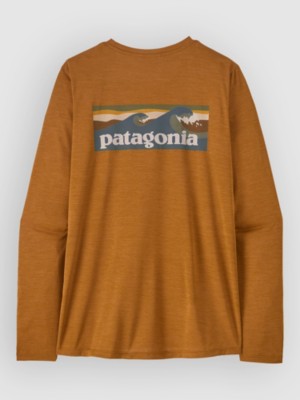 Patagonia Cap Cool Daily Boardshort Logo Lycra met lange mouwen Cinnamon Brn/dk Cm Brn Xd