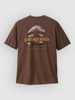 Patagonia Cap Cool Daily Great Waves T-Shirt Berm Brn/lt Berm Brn Xdye