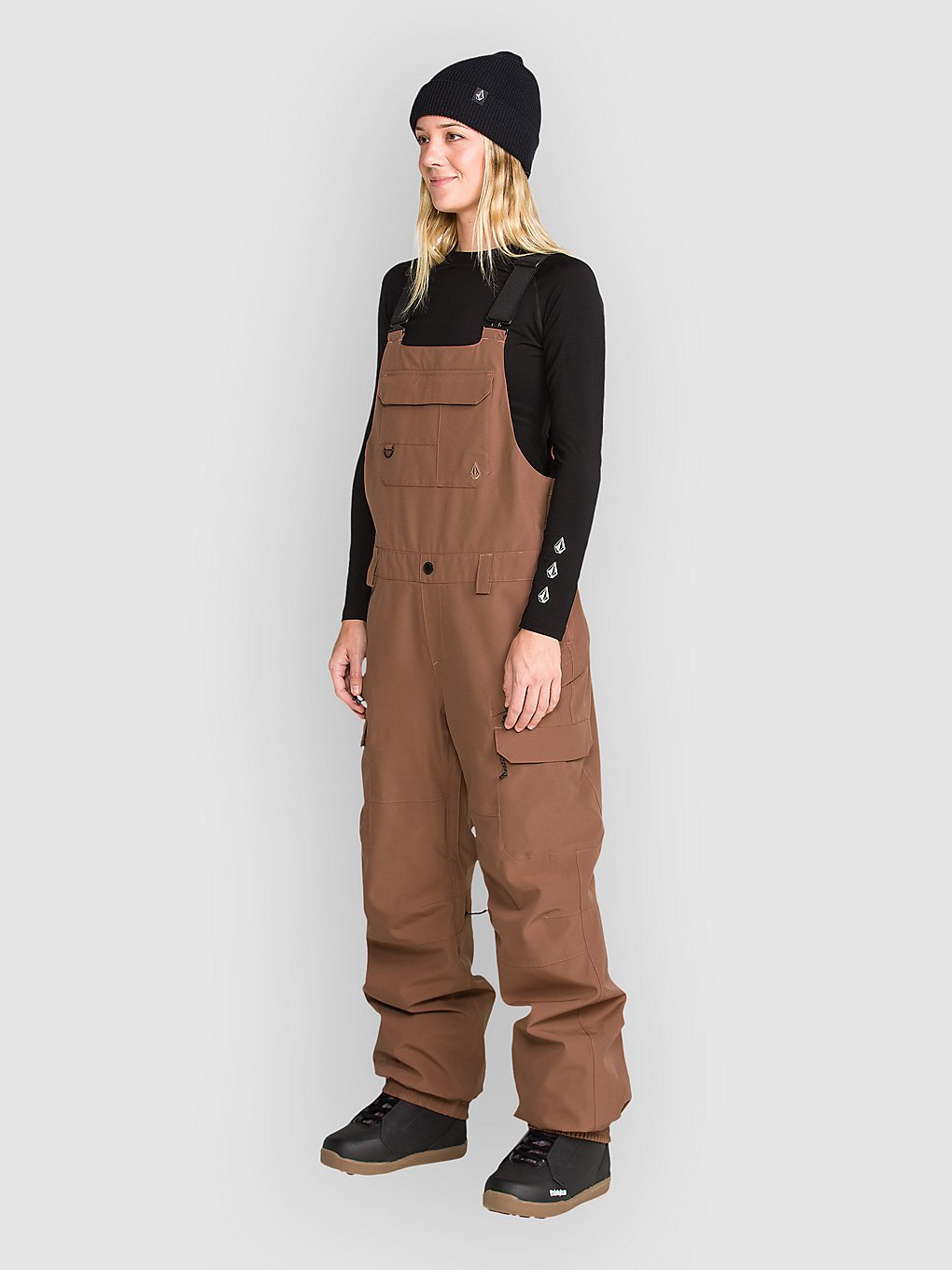 Volcom Creston 3D Stretch Bib Pants Desert Taupe