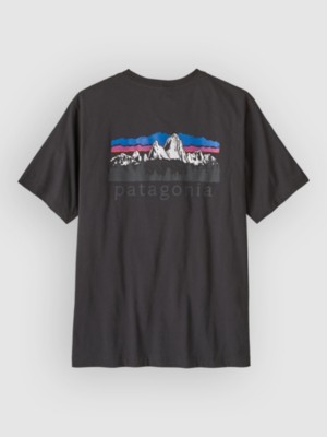 Patagonia Fitz Roy Foothills T-Shirt Zwart