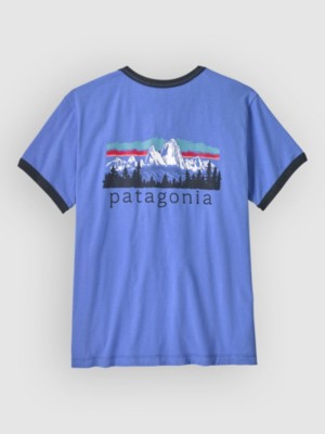 Patagonia Fitz Roy Foothills Ringer T-Shirt Blauw