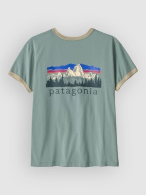Patagonia Fitz Roy Foothills Ringer T-Shirt Groen
