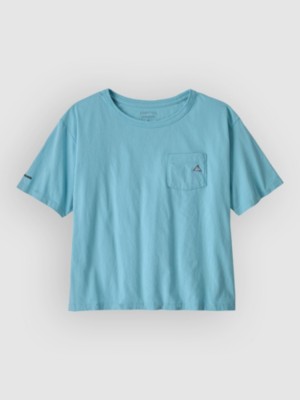 Patagonia Fitz Roy Massif Easy Cut Pocket T-Shirt Blauw