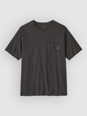 Patagonia Fitz Roy Massif Pocket T-Shirt Zwart