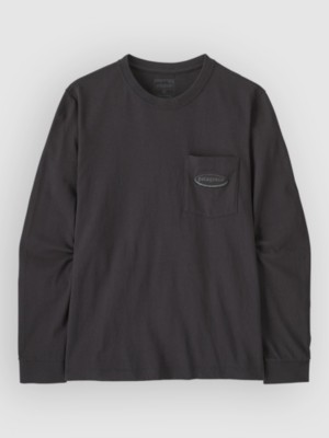 Patagonia Mw 95 Oval Logo Pocket Longsleeve Zwart