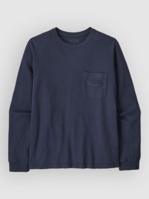 Patagonia Mw 95 Oval Logo Pocket Longsleeve Blauw
