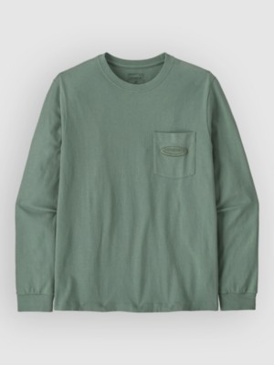 Patagonia Mw 95 Oval Logo Pocket Longsleeve Groen
