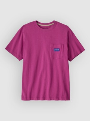 Patagonia Mw Hut Tripper Label Pocket T-Shirt Roze