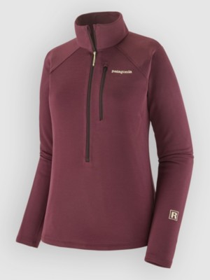 Patagonia R1 Ultralight 1/2 Half-Zip Fleece Trui Berry Fig
