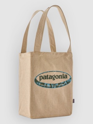Patagonia Recycled Market Tote Tas patroon 95 Oval Logo Mtn Sun/cl