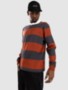 wide stripe/rusty red