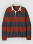 wide stripe/rusty red