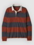 wide stripe/rusty red