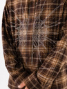 Ninth Hall Rhinestone Boxy Flannel Shirt
