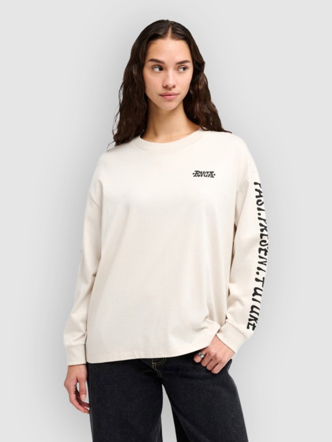 RVCA Dalas Skull Oversized Long Sleeve T-Shirt