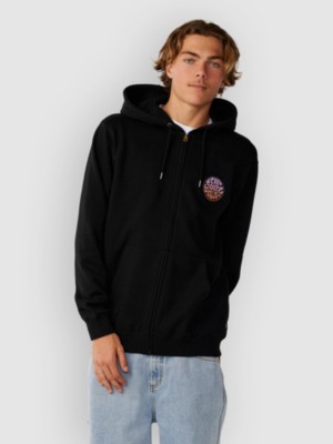 Rip Curl Wettie Passage Icon Thru Zip Hoodie Zwart