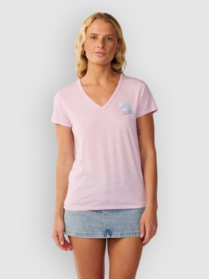 Rip Curl Seeker Standard V Neck T-Shirt Light Lilac