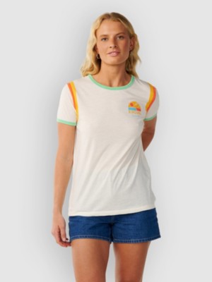 Rip Curl Line Up Ringer Standard T-Shirt Bone