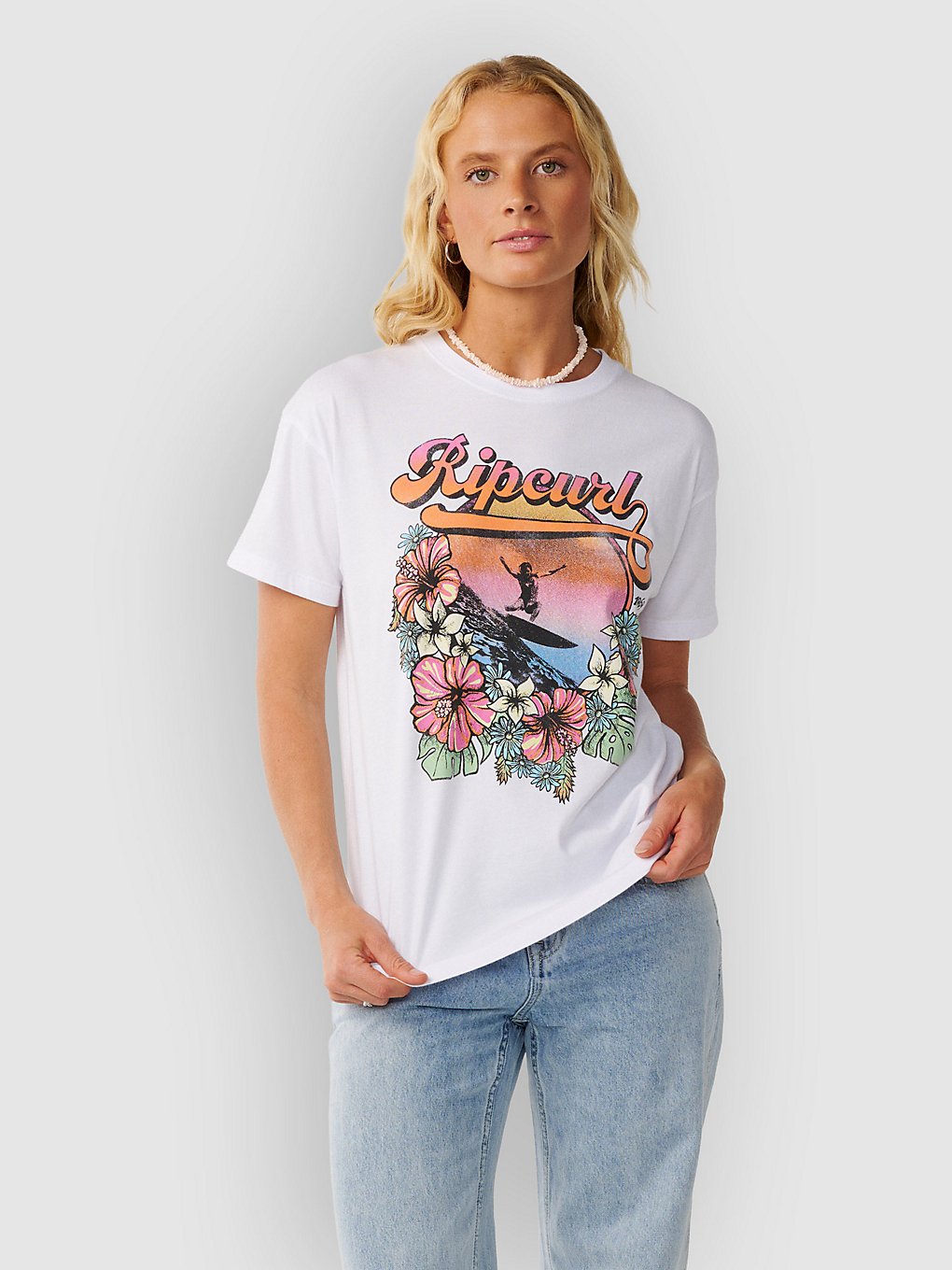 Rip Curl Wave Relaxed T-Shirt Wit