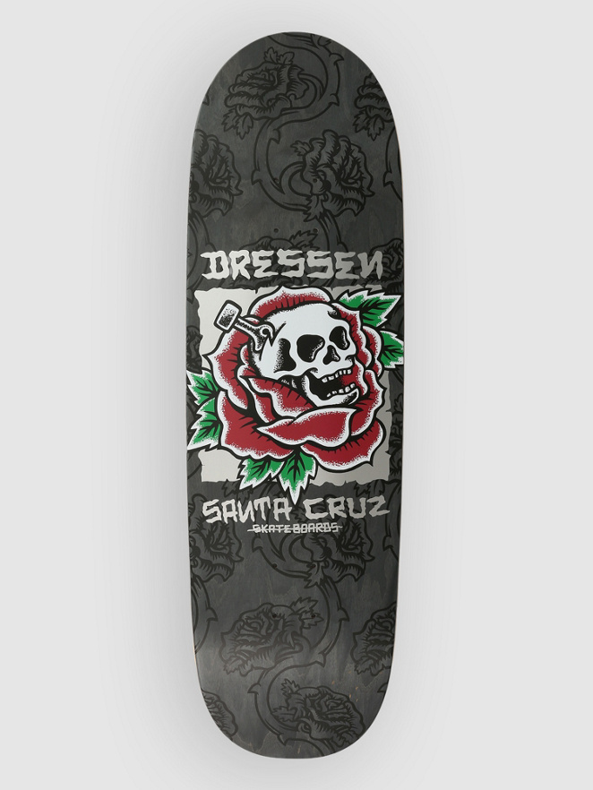 Santa Cruz Dressen Skull Rose Pro Shaped 9.25″ Skateboard Deck