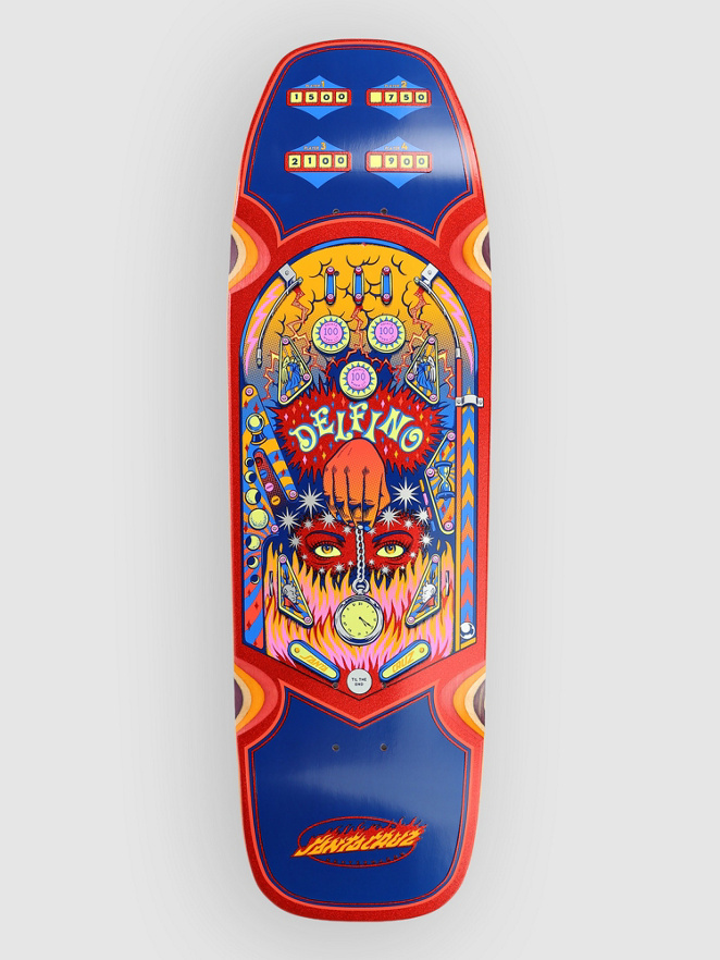 Santa Cruz Delfino Pinball Pro Shaped 9.14″ Skateboard