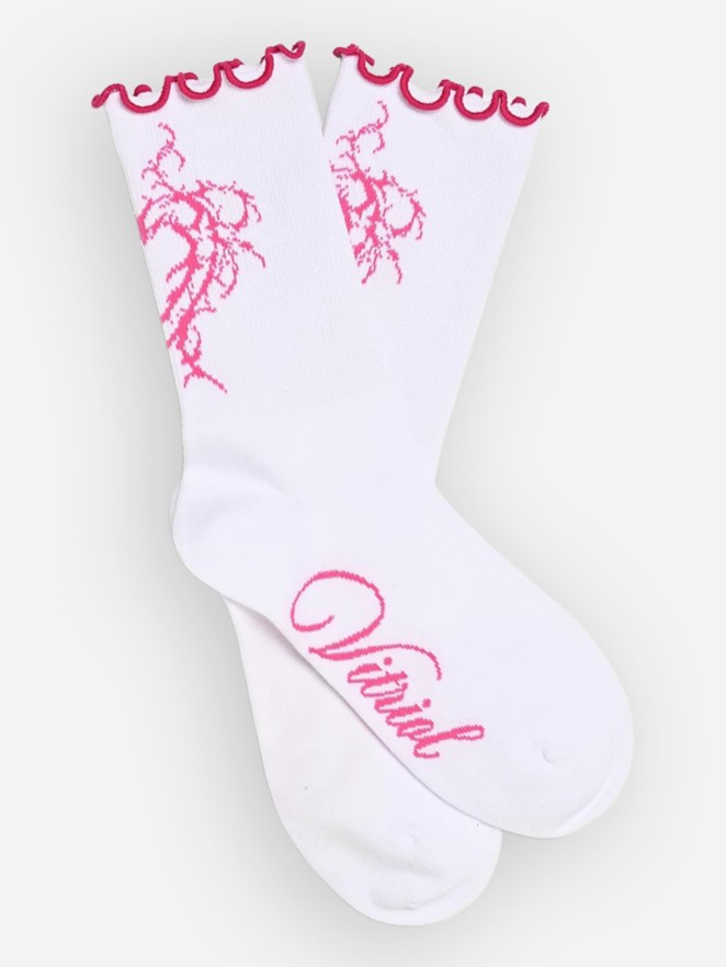 Vitriol Barbed Heart Lettuce Edge Socks