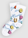 The Dudes Squiggle Pattern Light Simple Tennis Socks