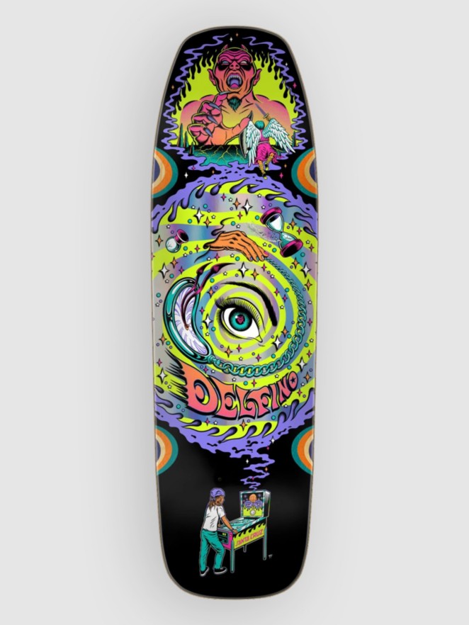 Santa Cruz Delfino Pinball Vision Pro 9.14″ Skateboard Deck