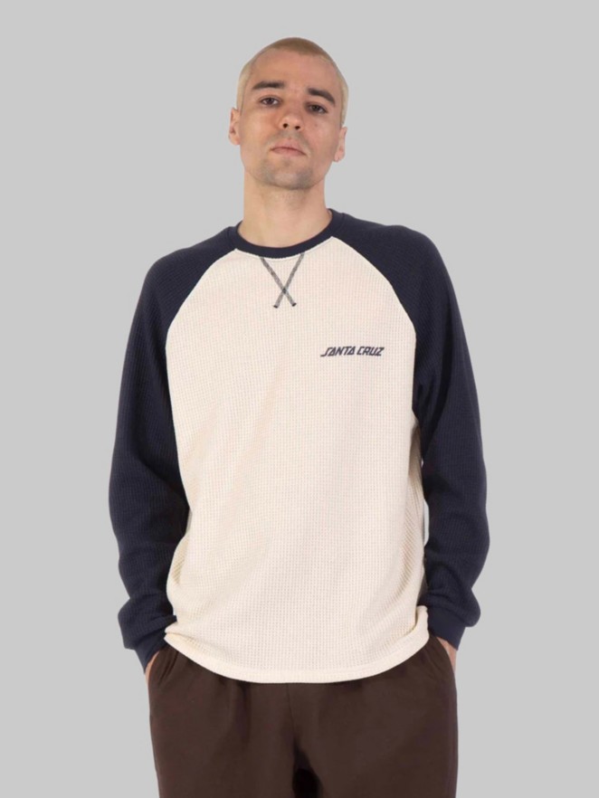 Santa Cruz Classic Strip Raglan Camisa Manga Comprida