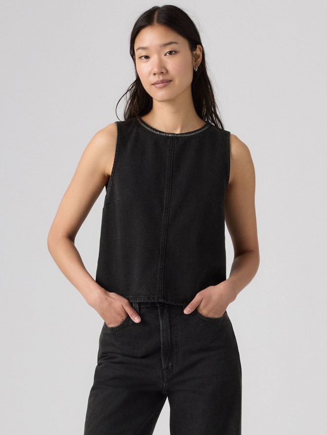 Levi's Rhinestone Denim Shell Débardeur