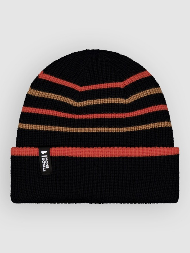 Mons Royale Stripey Merino Beanie