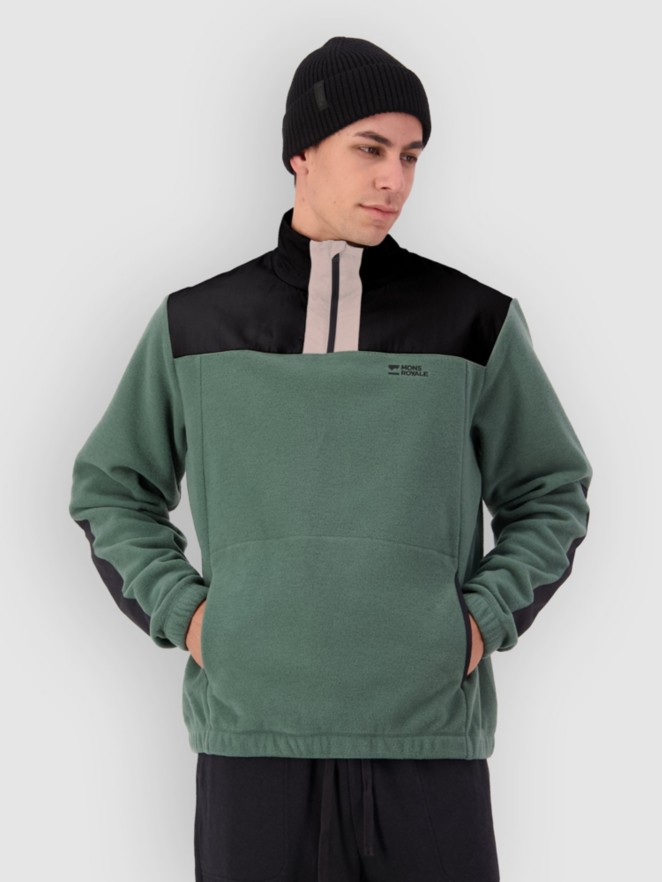 Mons Royale Pileup Wool 1/4 Half-Zip Fleece Sweater