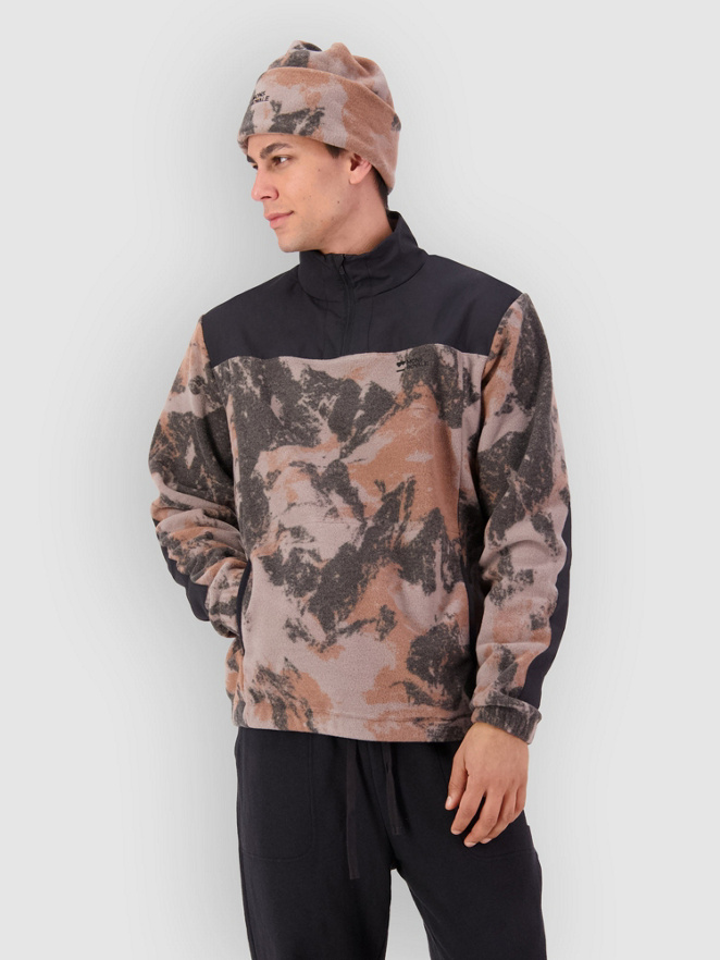 Mons Royale Pileup Wool 1/4 Half-Zip Fleece Sweater