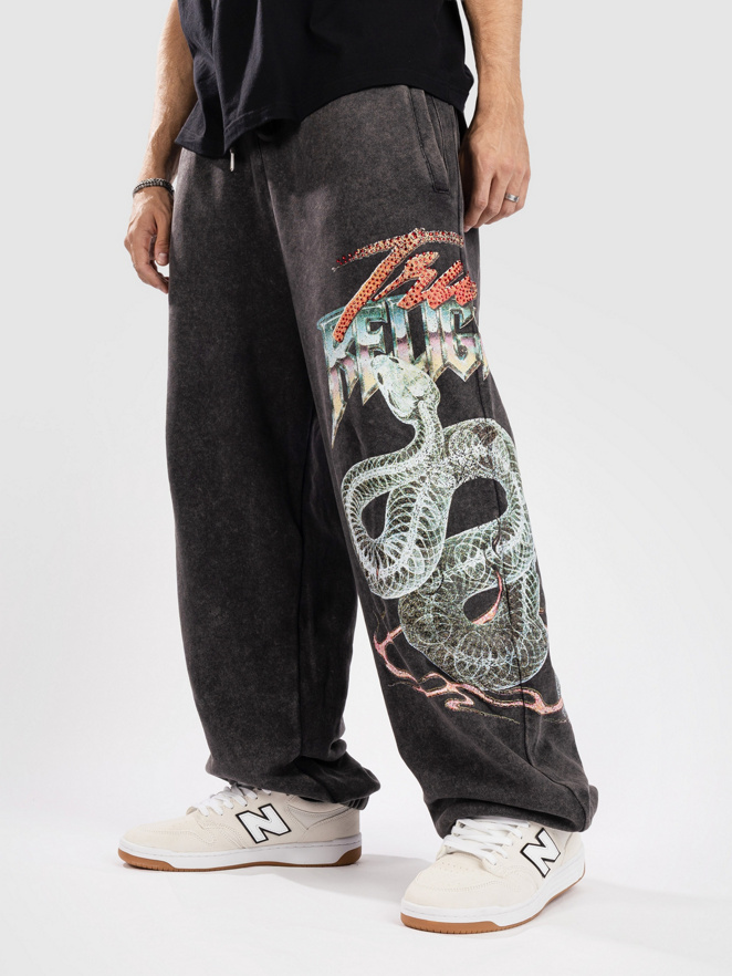 True Religion Snake Crystal Baggy Sweatpants