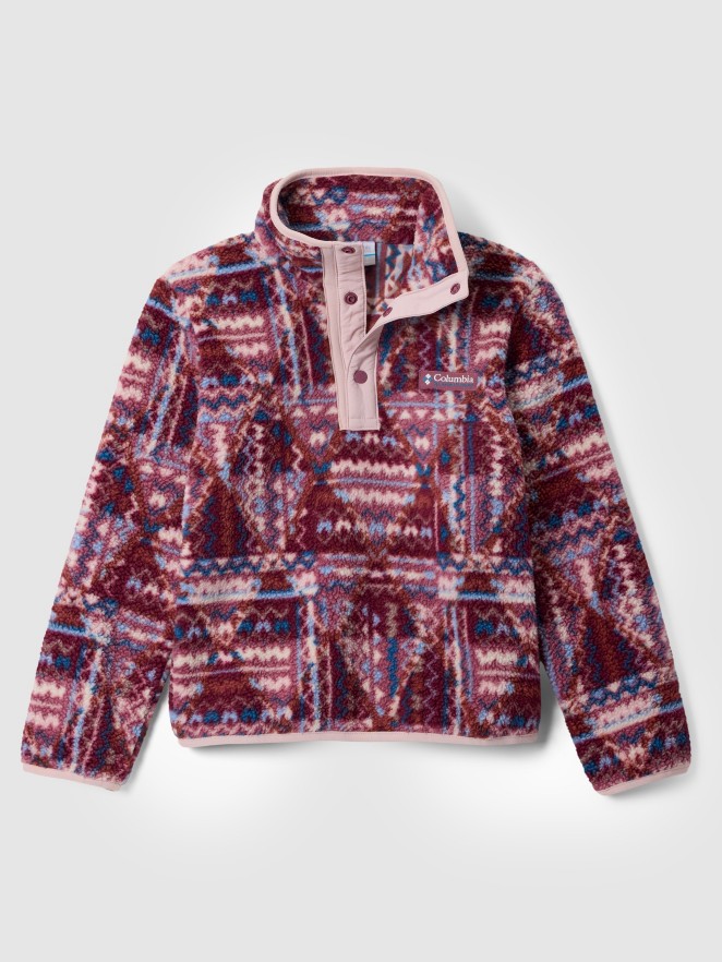 Columbia Helvetia II Printed Snap Kids Half-Zip Fleecepullover