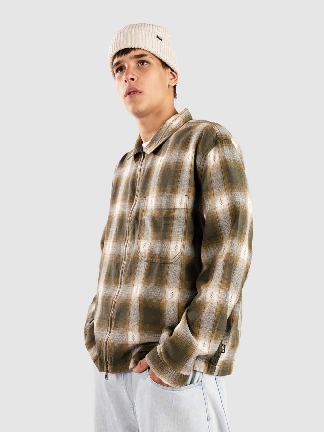 Vans Larkspur Zip Plaid Flannel Shirt