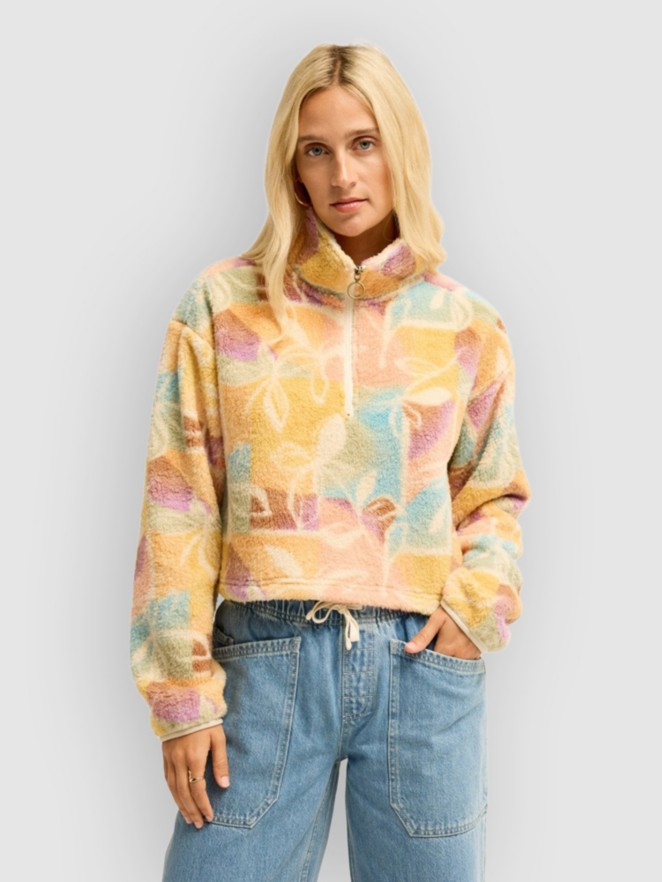Billabong Holiday Cropped Half-Zip Fleece Sweater