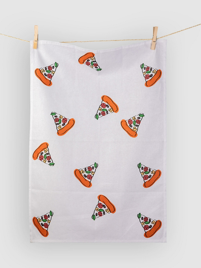 bitten Pizza Tea Kitchen Towel