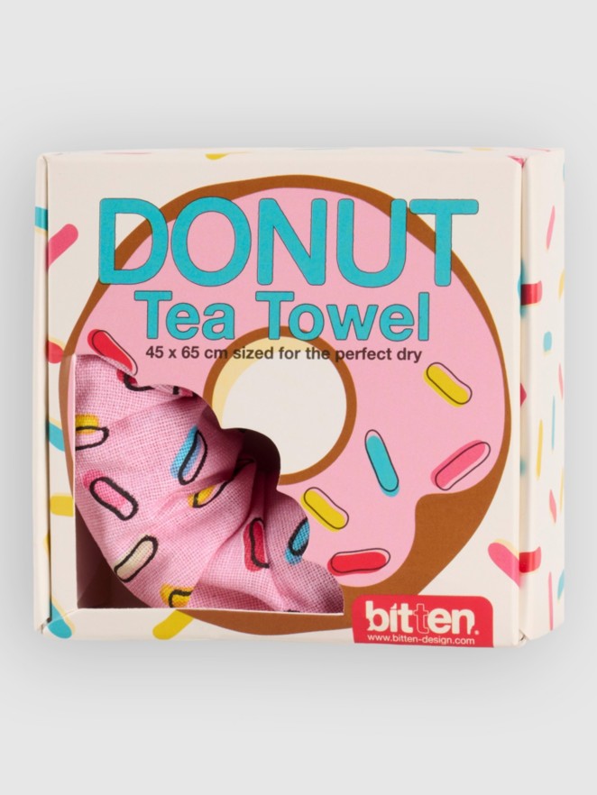 bitten Donut Tea Kitchen Towel